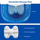 Portable All-In-One Heated Foot Bubble Spa Bath Motorized Massager-Blue and White