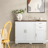 Buffet Storage Cabinet  Kitchen Sideboard with 2 Drawers-White ASSEMBLED