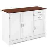 Buffet Storage Cabinet  Kitchen Sideboard with 2 Drawers-White ASSEMBLED