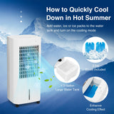 3-in-1 Evaporative Air Cooler with 3 Modes-White