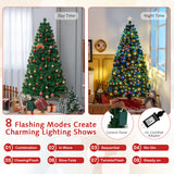 LED Fiber Optic Artificial Christmas Tree w/ Top Star-7'