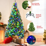 Prelit Artificial Premium Hinged Christmas Tree-8 ft