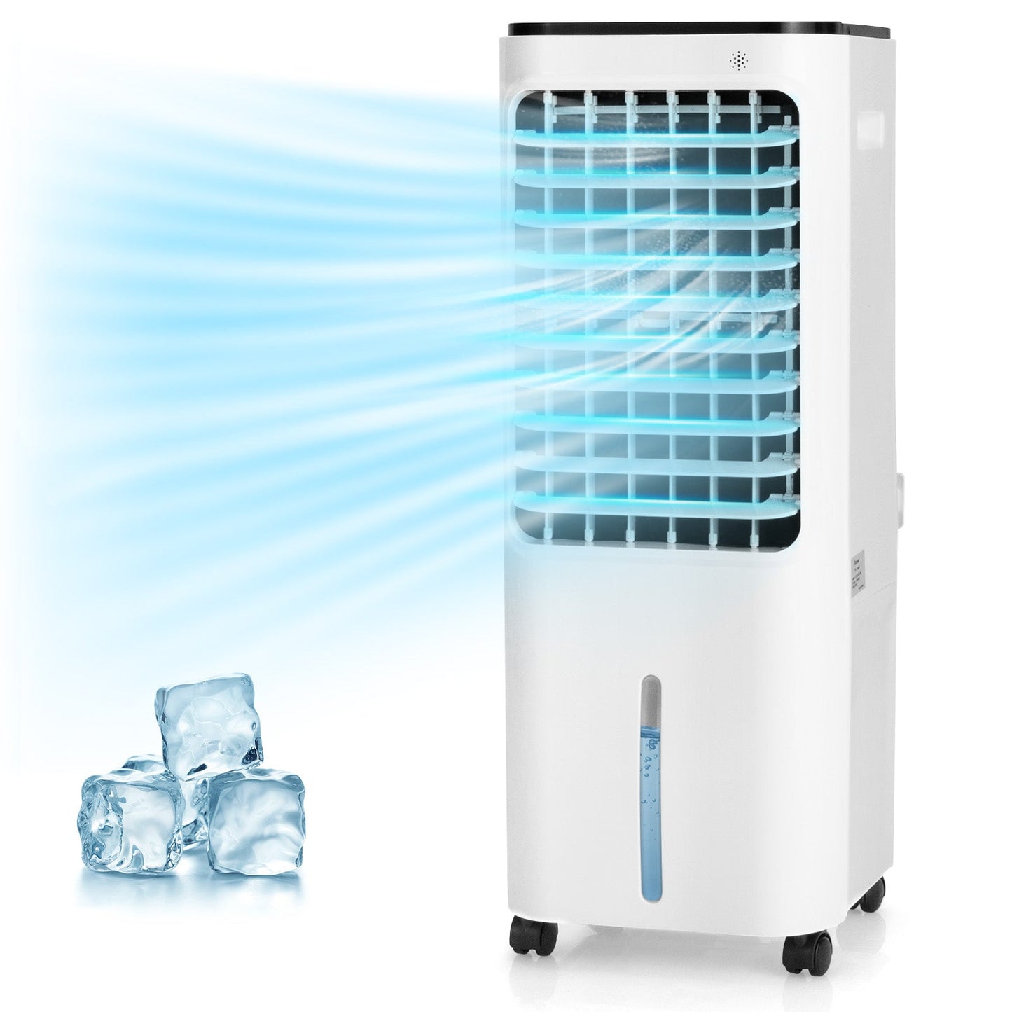 Final Sale - 4-in-1 Evaporative Air Cooler with 12L Water Tank -White (Scratch & Dent)