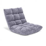 *SPECIAL* - Modern Grey Velvet - 14-Position Adjustable Cushioned Floor Chair