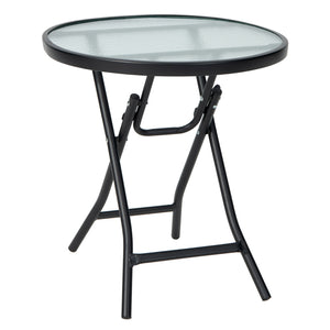 Special, Tax Free - Patio Side Table with Tempered Glass Tabletop