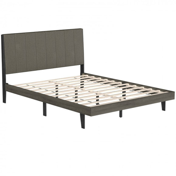 Queen Size Upholstered Bed Frame with Tufted Headboard *CLEARANCE/FINAL SALE* $99.99