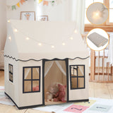 Toddler Large Playhouse with Star String Lights-Beige (Copy)