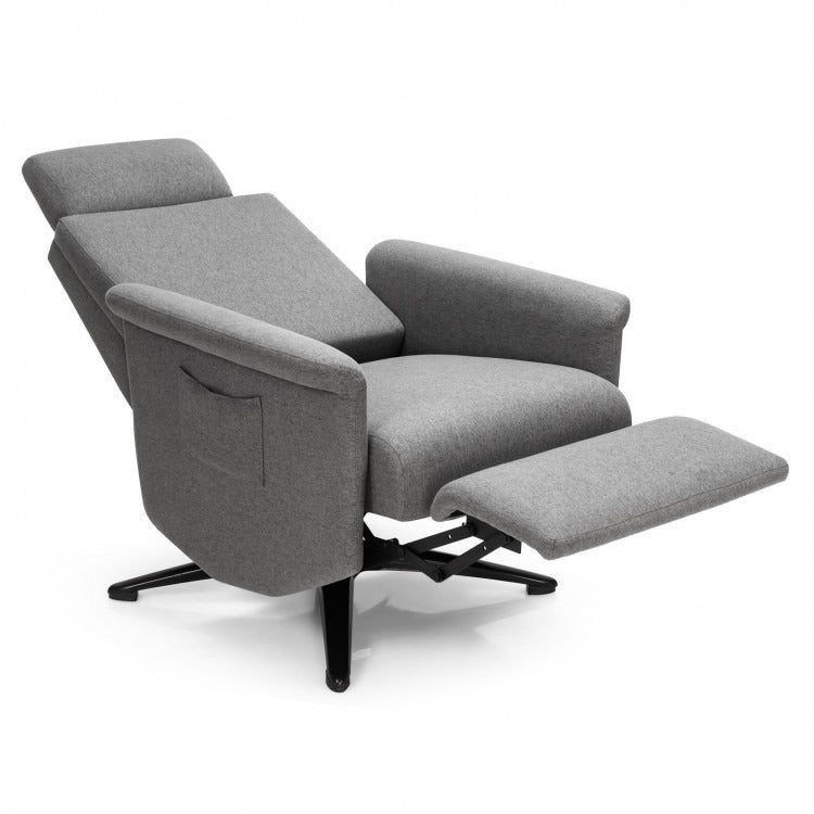 Swivel Massage Recliner Single Sofa with Adjustable Headrest