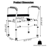 Steel Safety Toilet Rail with Created Fixable Clamp, Ours does not have black velcro on back