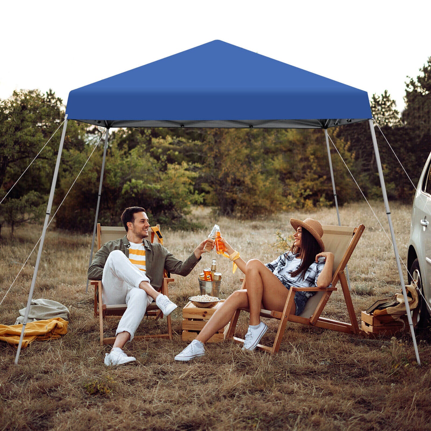 SPECIAL 10 x 10 Feet Outdoor Instant Pop-up Canopy with Carrying Bag-Blue