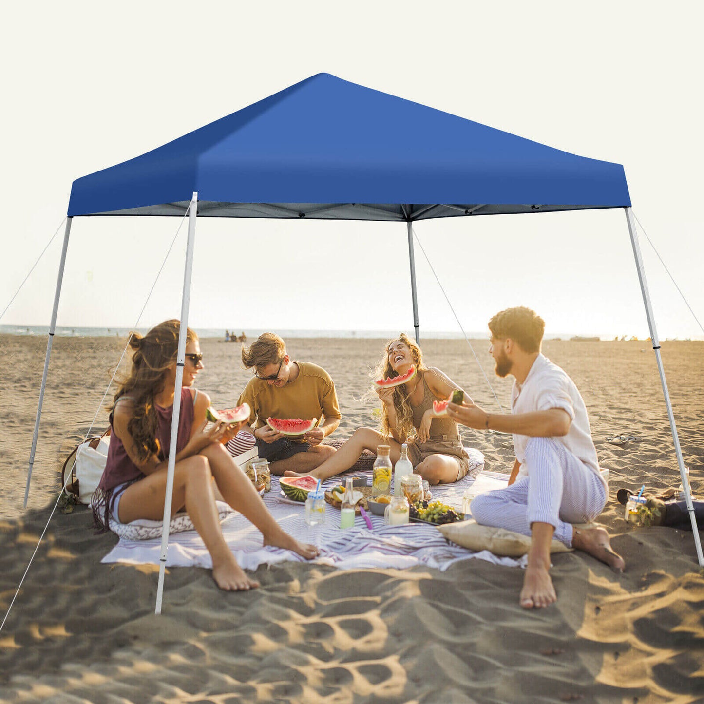 SPECIAL 10 x 10 Feet Outdoor Instant Pop-up Canopy with Carrying Bag-Blue