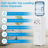 5 Gallons Hot and Cold Water Cooler Dispenser with Child Safety Lock, missing drip tray