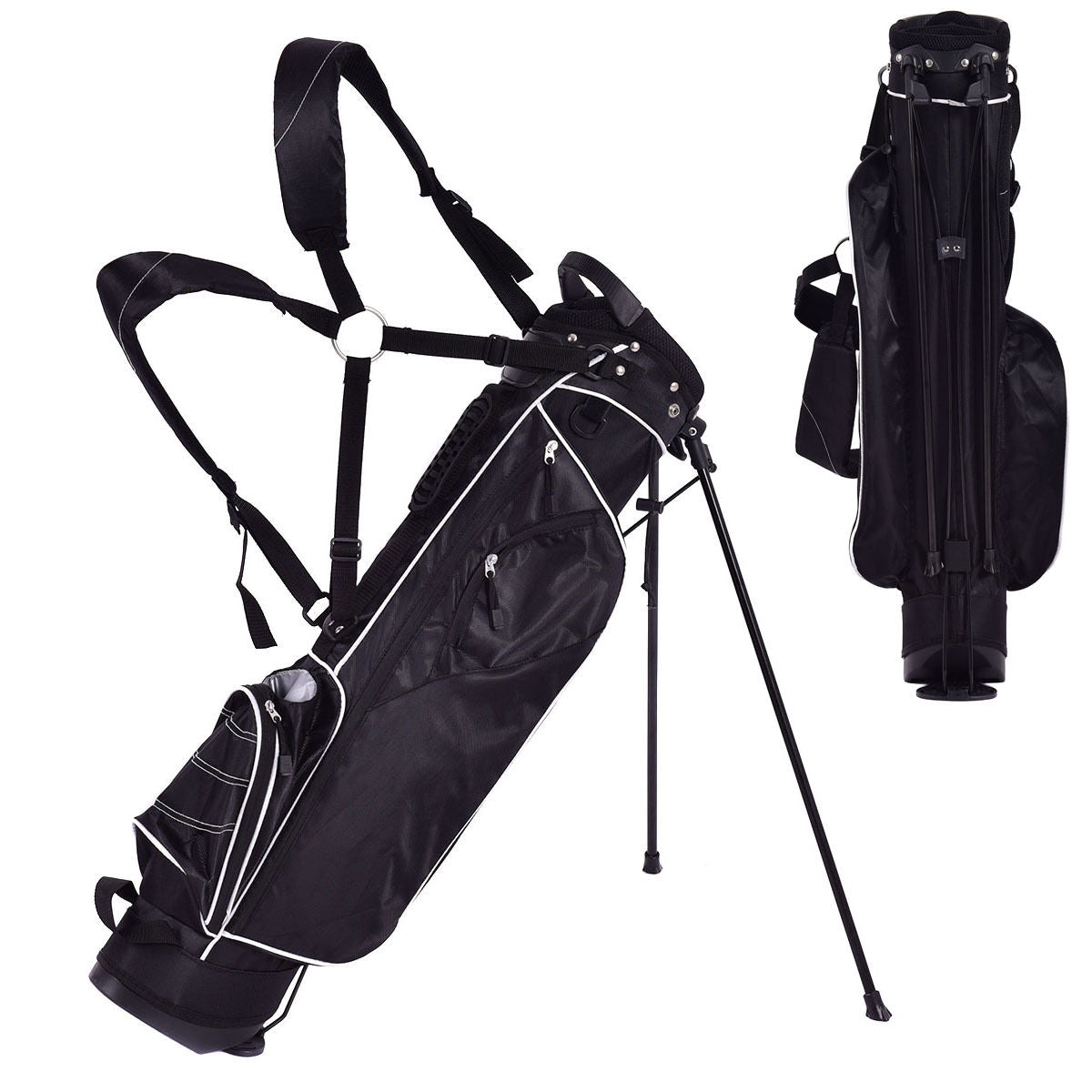 SPECIAL, 3.5LB Golf Bag with 4 Way Divider Carry Organizer Pockets-Black