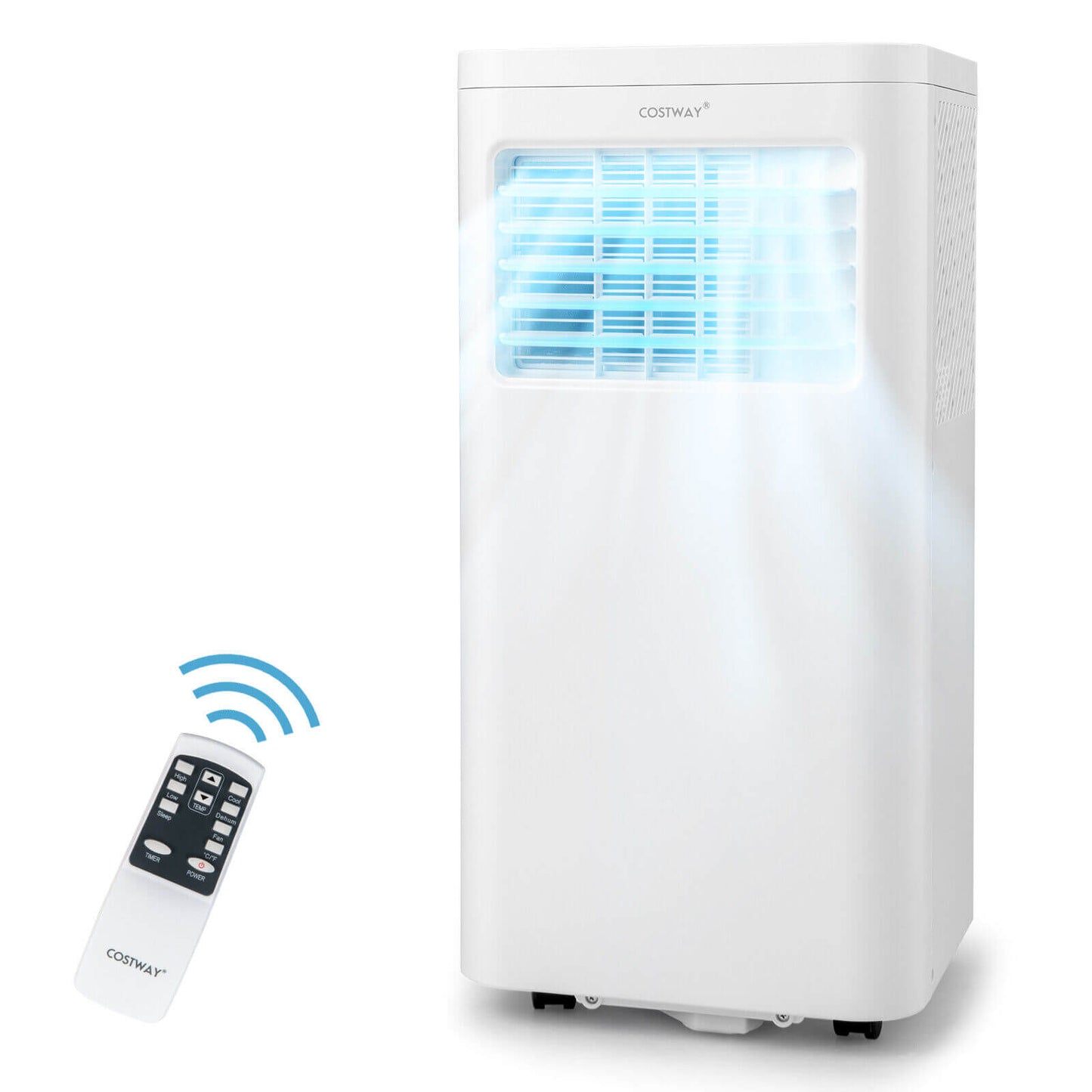 3-in-1 Portable Air Conditioner with Fan Dehumidifier and Quiet AC-White, 8000 btu