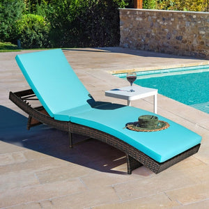 SPECIAL, plus NO TAX, Patio Folding Chaise Lounge with 5 Adjustable Levels and Cushion *FULLY ASSEMBLED*