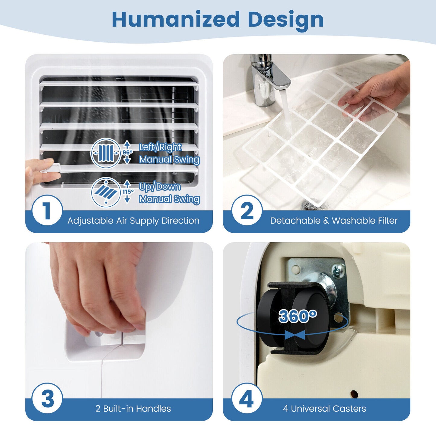 9000 BTU Air Conditioner with Dehumidifier and 24H Timer-White, new in box
