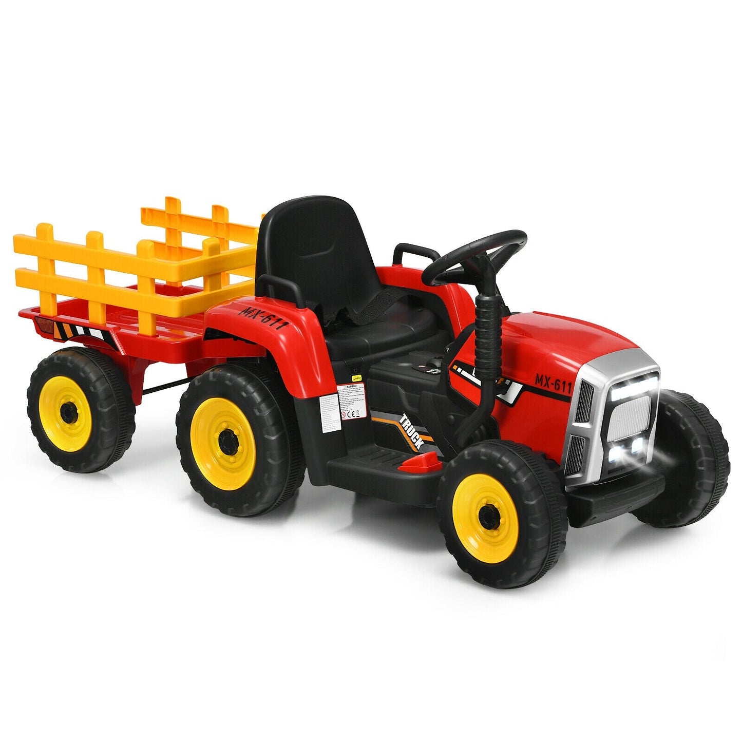 12V Ride on Tractor for Kids 3+ Years Old-Red -  Customer Return - Trailer not included
