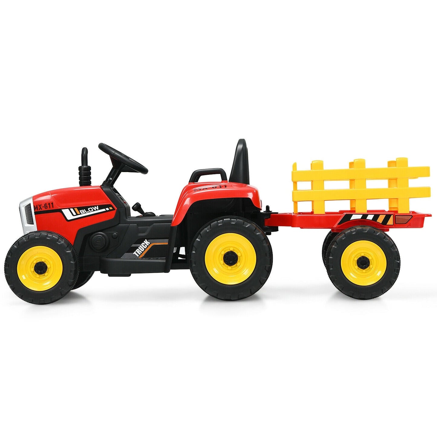 12V Ride on Tractor for Kids 3+ Years Old-Red -  Customer Return - Trailer not included