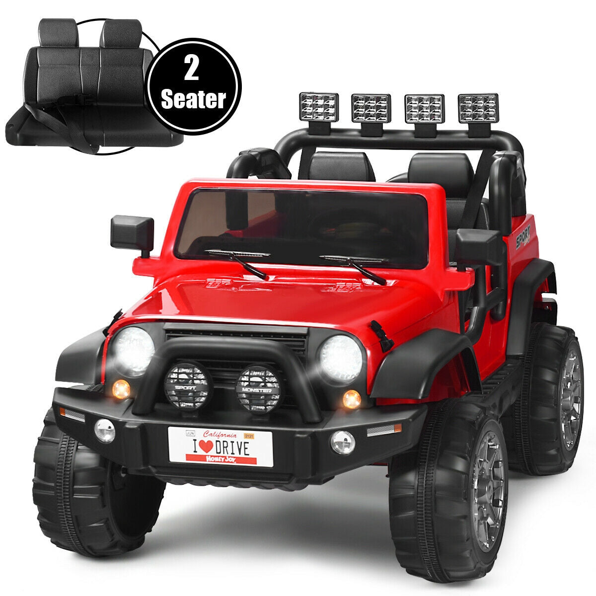 12V 2-Seater Ride on Car Truck with Remote Control, assembled, issues please see below