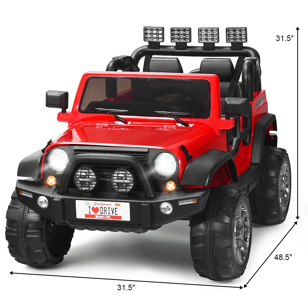12V 2-Seater Ride on Car Truck with Remote Control, assembled, issues please see below