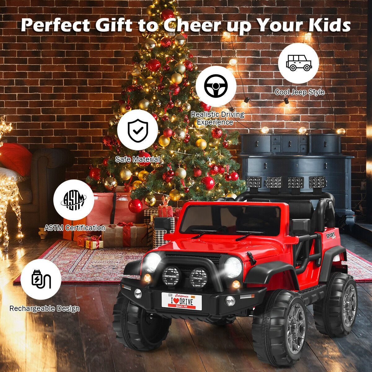 12V 2-Seater Ride on Car Truck with Remote Control, assembled, issues please see below