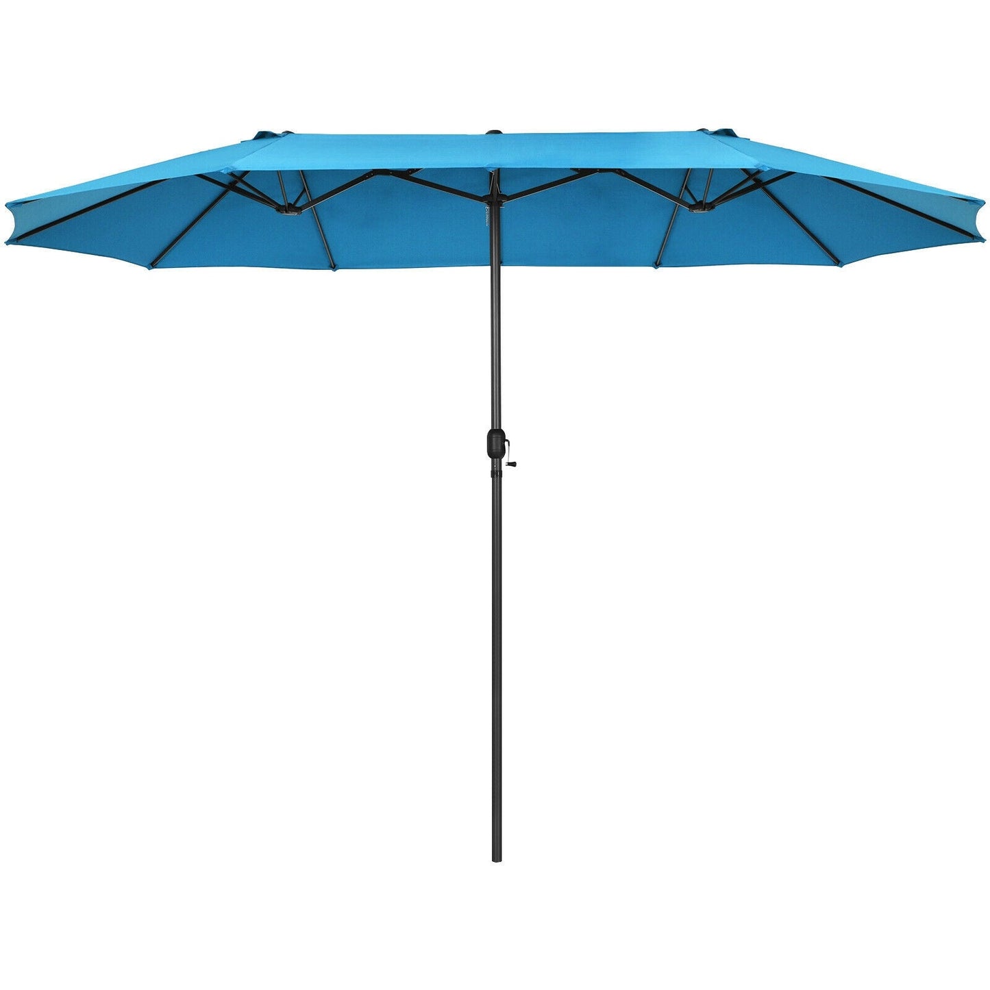 15 Feet Patio Double-Sided Umbrella -Blue, Customer return special, signs of use, Tested