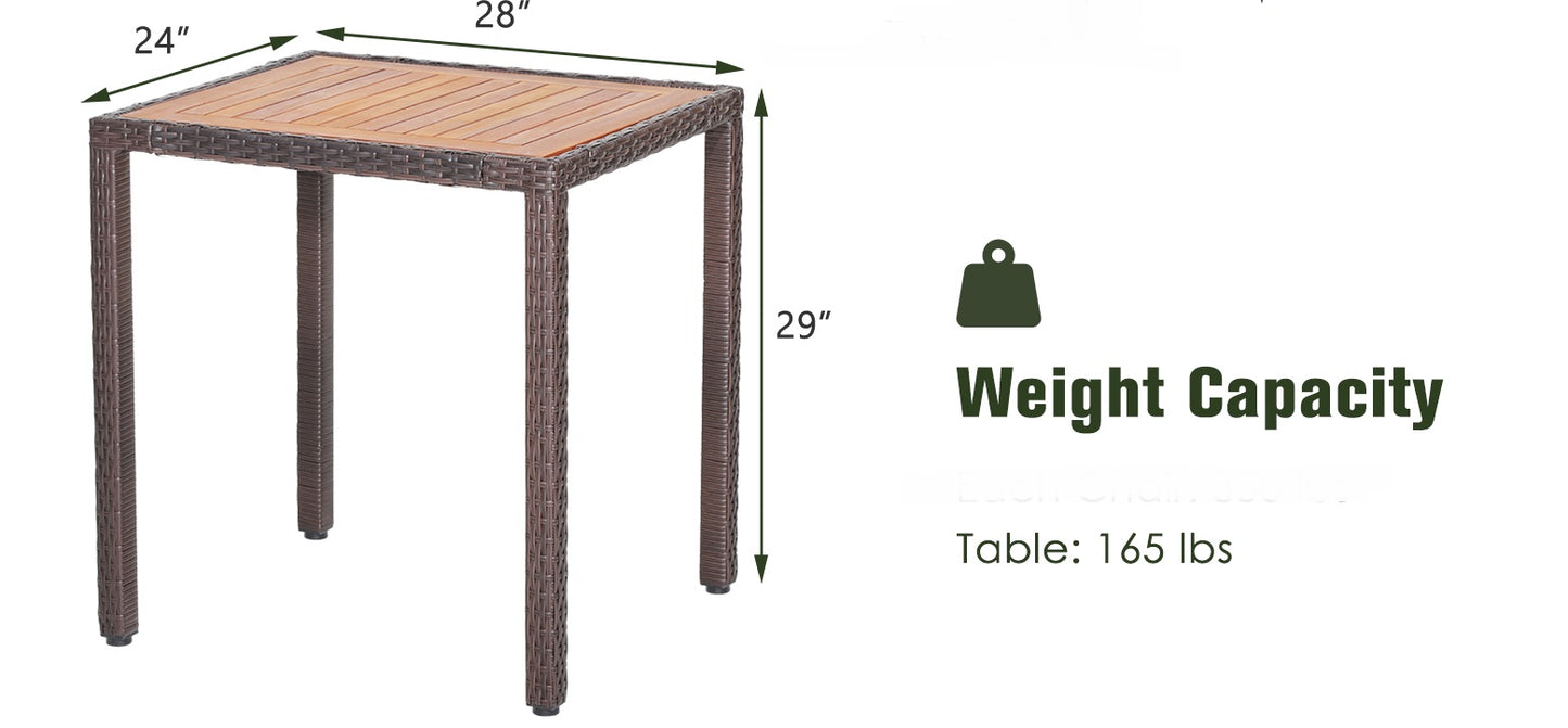 Outdoor 3 Piece Patio Dining Chair with Powder-coated Steel Frame - Scratch and Dent