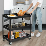 3-Tier Utility Cart Metal Mental Storage Service Trolley. fully assembled
