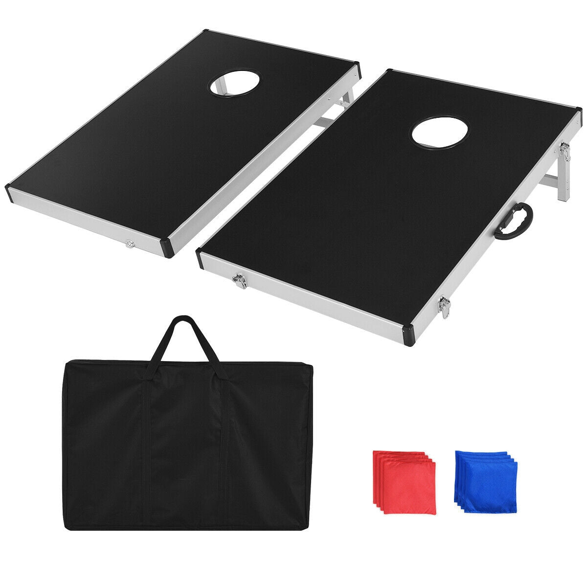 Cornhole Set with Foldable Design and Side Handle (1 Box)