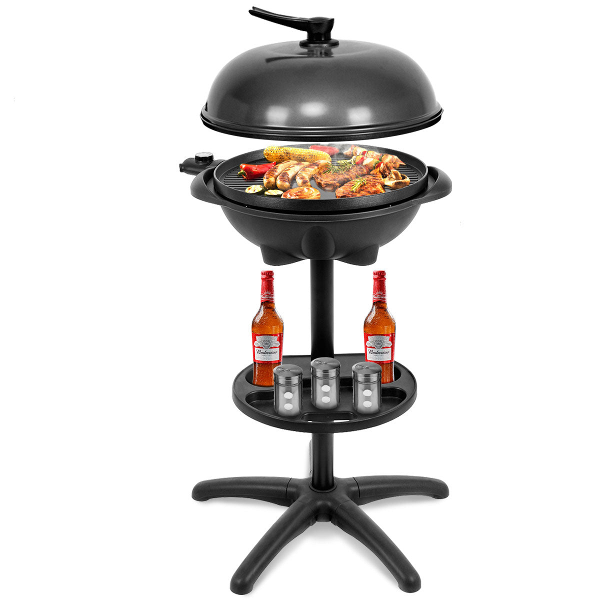 1350 W Outdoor Electric BBQ Grill with Removable Stand, Fully Assembled
