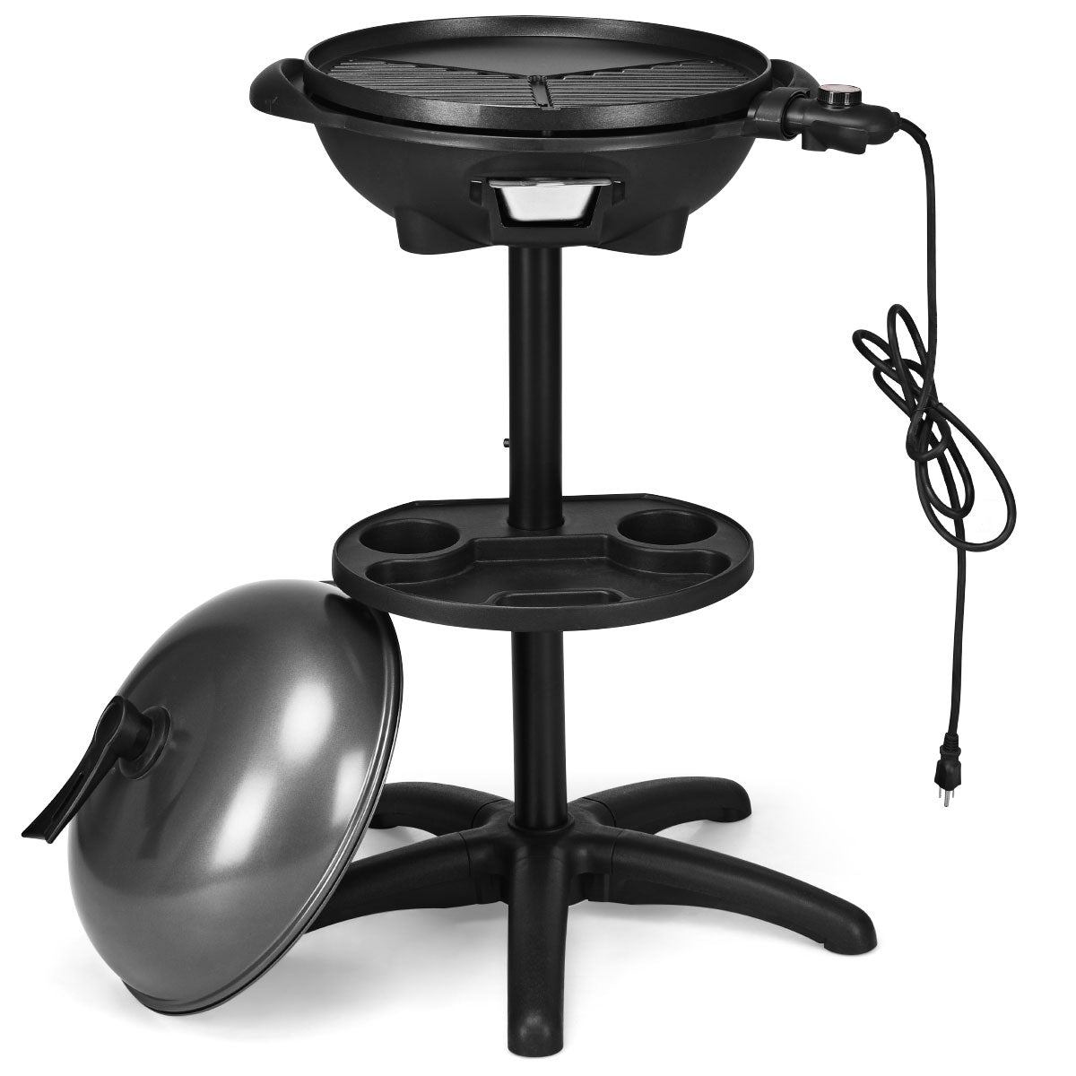 1350 W Outdoor Electric BBQ Grill with Removable Stand, Fully Assembled