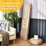 4-Panel Pegboard Display 5 Feet Tall Folding Privacy Screen for Craft Display Organized