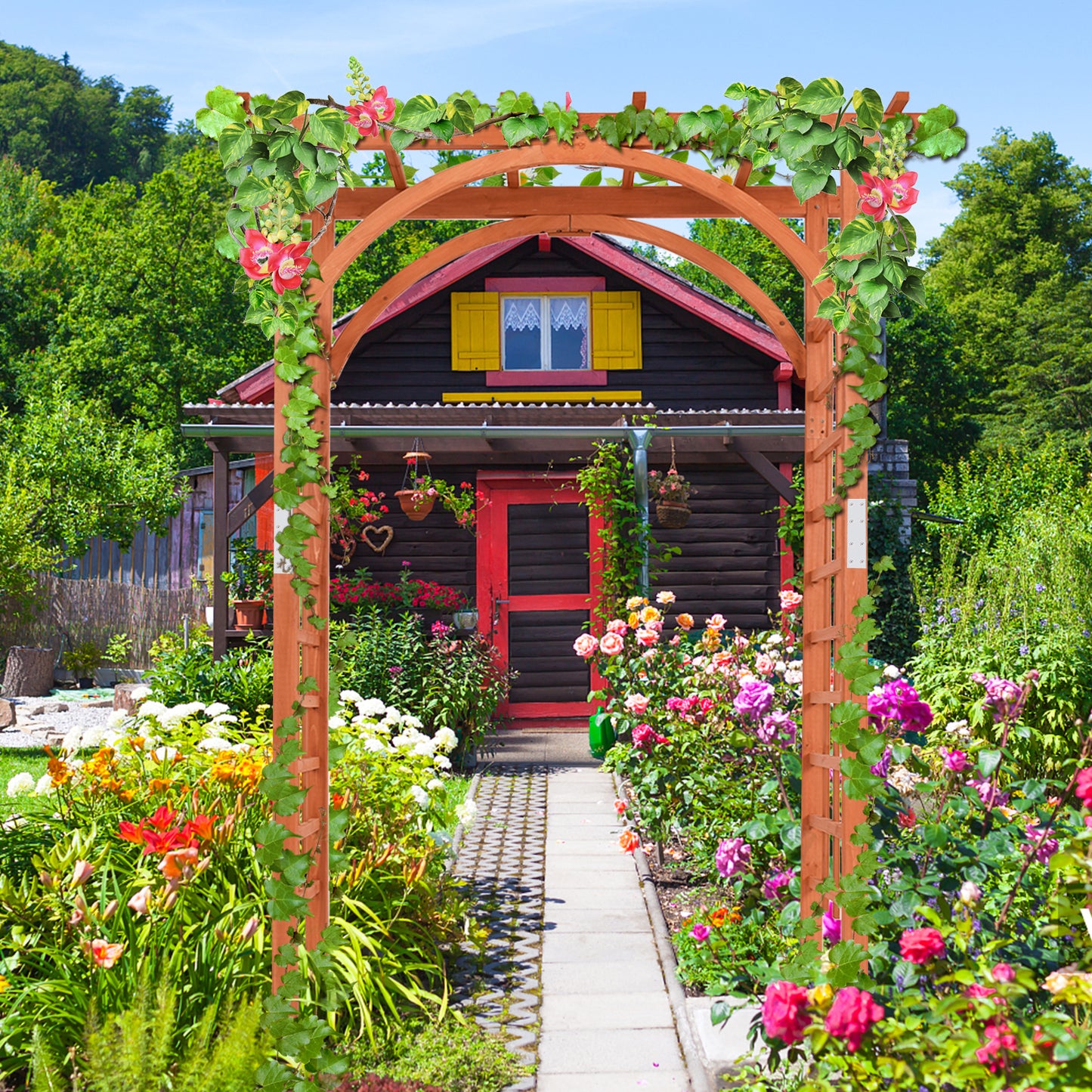 Garden Archway Arch Lattice Trellis Pergola, SPECIAL, 1 BOX UNASSEMBLED