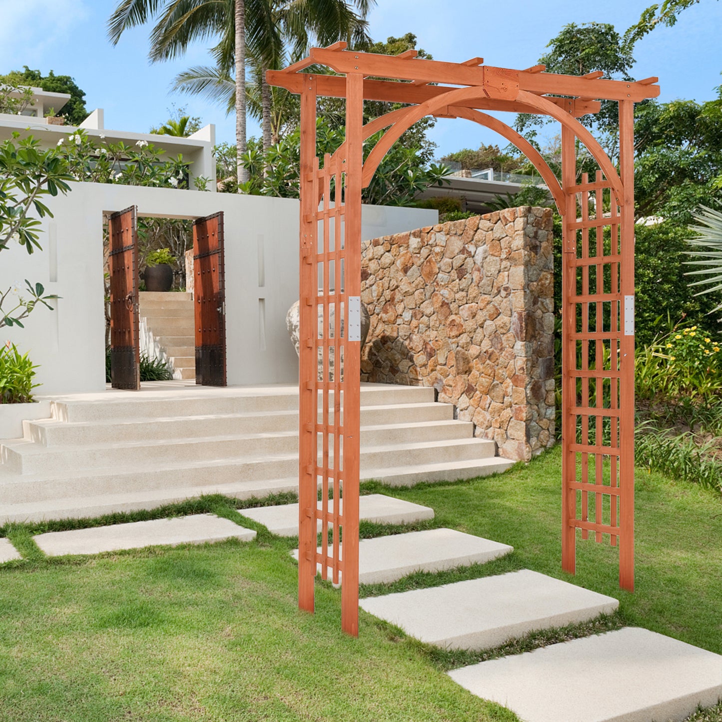 Garden Archway Arch Lattice Trellis Pergola, SPECIAL, 1 BOX UNASSEMBLED