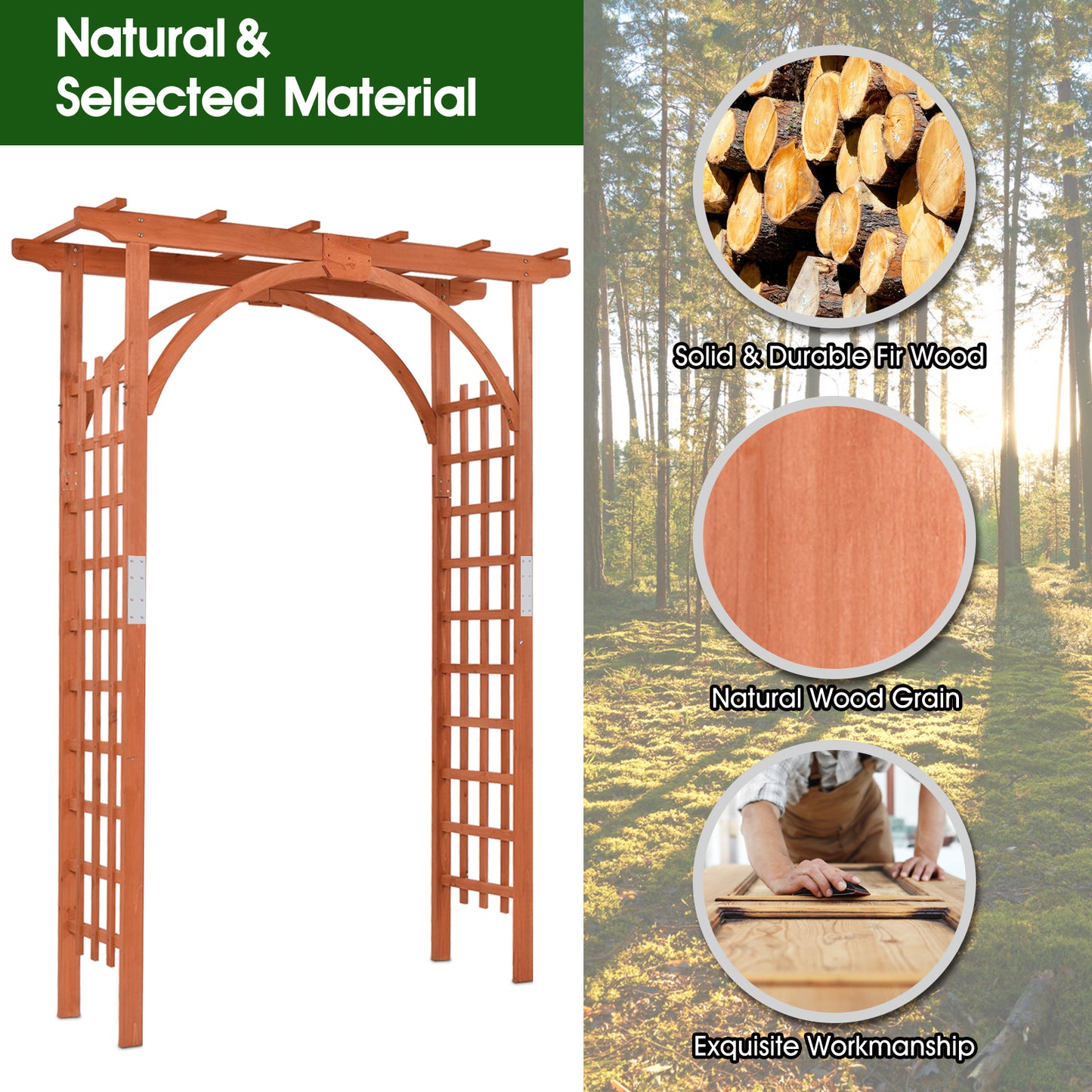Garden Archway Arch Lattice Trellis Pergola, SPECIAL, 1 BOX UNASSEMBLED