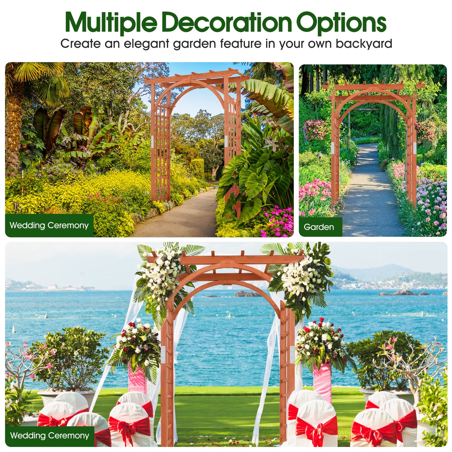 Garden Archway Arch Lattice Trellis Pergola, SPECIAL, 1 BOX UNASSEMBLED