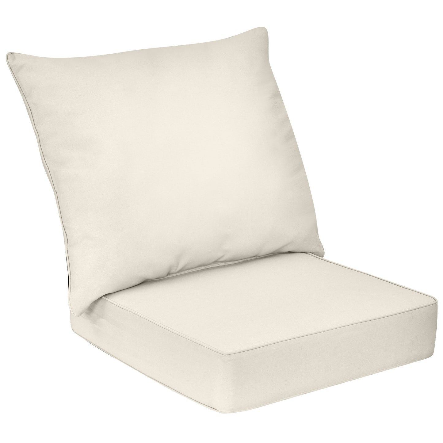 OURS IS BEIGE, Deep Seat Chair Cushion Pads Set with Rope Belts