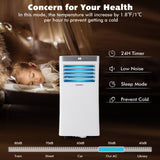 10000BTU 3-in-1 Portable Air Conditioner with Remote Control-White