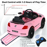 Volkswagen Beetle Kids Electric Ride On Car with Remote Control-Pink, Fully Assembled