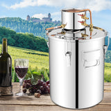 10 Gal 40 L Water Alcohol Distiller with 2 Stainless Steel Pots-10 Gal  (Parts Missing)