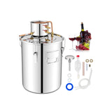 10 Gal 40 L Water Alcohol Distiller with 2 Stainless Steel Pots-10 Gal  (Parts Missing)