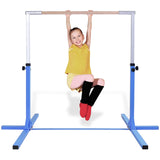 Adjustable Gymnastics Bar Horizontal Bar for Kids-Blue (1 Box, Assembly Required)