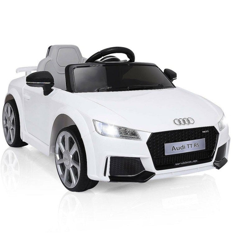 12V Kids Electric Ride on Car with Remote Control and Music Function - WHITE