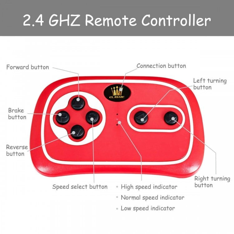 12V Kids Electric Ride on Car with Remote Control and Music Function