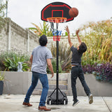 Adjustable Kids' Basketball Hoop Stand with Durable Net and Wheel - for Children