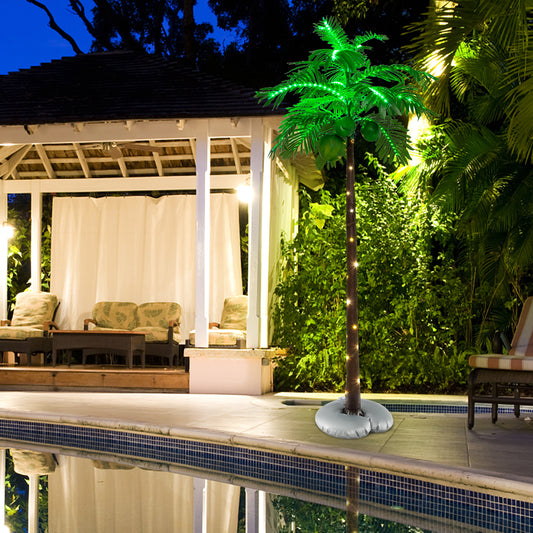 6 FT LED Lighted Artificial Palm Tree Hawaiian Style Tropical