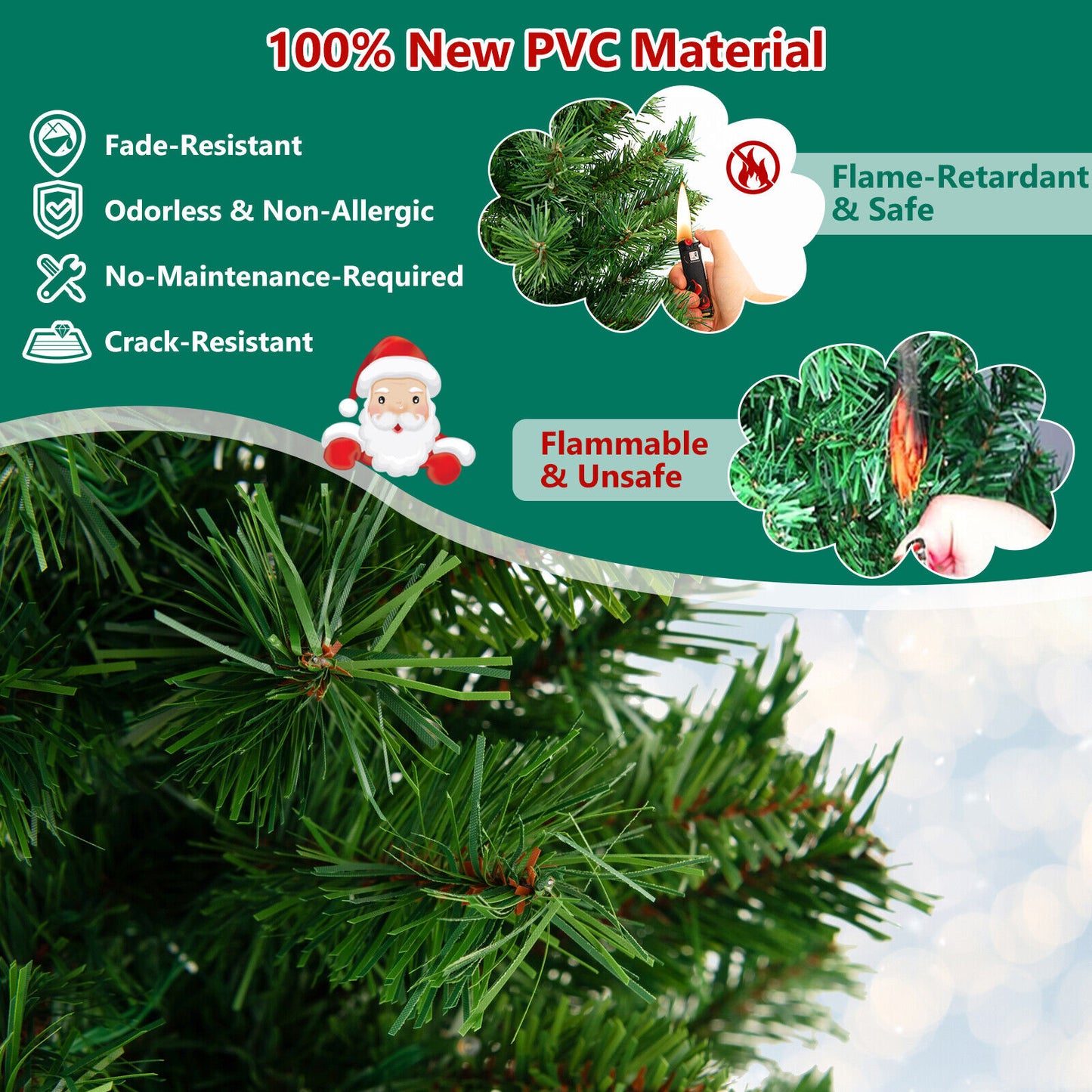 4 Feet Pre-Lit Potted Christmas Tree - NO LIGHTS