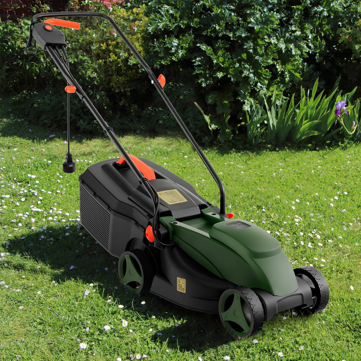 *SPECIAL* - 12-AMP 13.5 Inch Adjustable Electric Corded Lawn Mower with Collection Box-Green