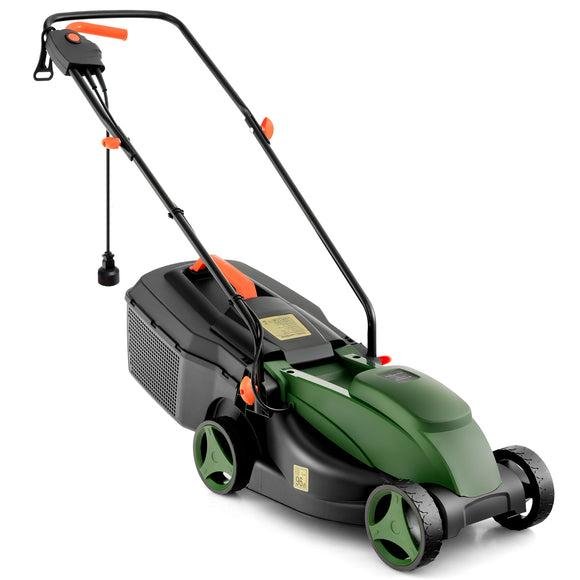 *SPECIAL* - 12-AMP 13.5 Inch Adjustable Electric Corded Lawn Mower with Collection Box-Green
