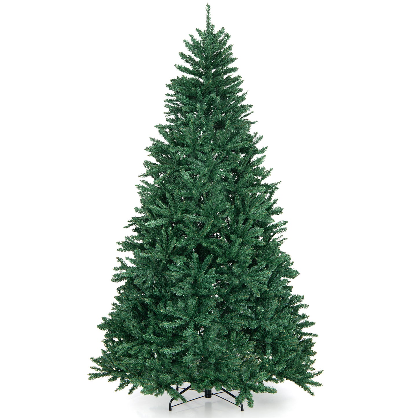 7.5 Feet Artificial Christmas Tree with Folding Metal Stand, ASSEMBLED